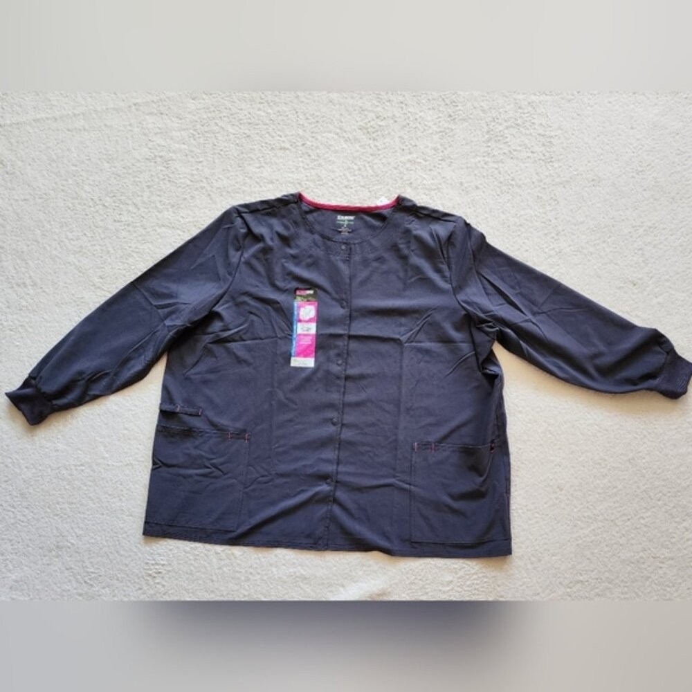 Scrubstar Women's Ethical Fabric Stretch Snap FrontActive Warm Up Scrub Jacket